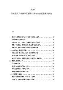 2025-2030媒體產業數字化轉型與內容生態建設研究報告