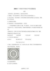 2026年广西初中学业水平考试模拟数学试卷试题（含答案详解）