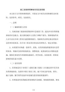 施工现场坍塌事故专项应急预案