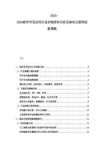 2025-2030軟件開發應用行業詳細資料分析及移動互聯網創新策略