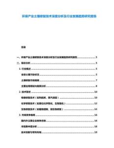 环保产业土壤修复技术深度分析及行业发展趋势研究报告