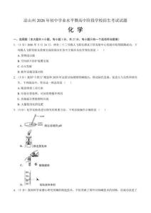 2026年四川省凉山州中考化学试卷（含答案）