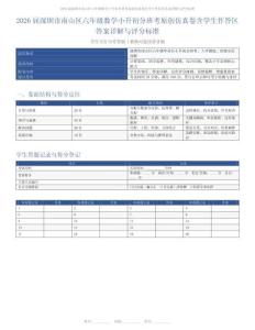 届深圳市南山区六年级数学小升初分班考原创仿真卷含学生作答区答案详解与评分标准