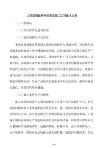 大跨度鋼結(jié)構(gòu)網(wǎng)架安裝施工工程技術(shù)方案
