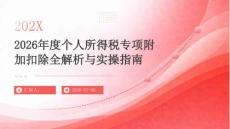 2026年度個(gè)人所得稅專項(xiàng)附加扣除全解析與實(shí)操指南