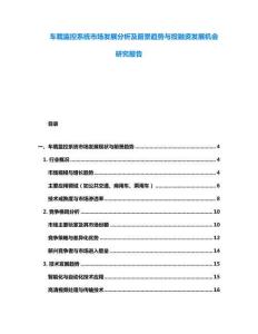 车载监控系统市场发展分析及前景趋势与投融资发展机会研究报告
