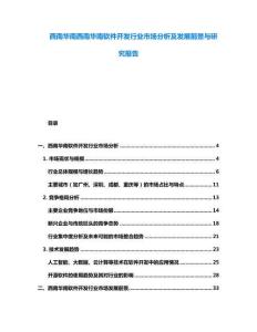 西南华南西南华南软件开发行业市场分析及发展前景与研究报告