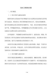 給水工程招標方案