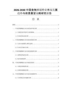 2026-2030中国食物摊铺行业市场发展趋势与前景展望战略研究报告