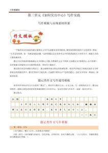 小升初語文專題復(fù)習(xí)10題記類作文寫作模板+高頻素材積累