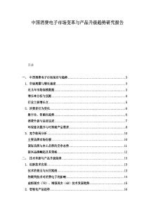 中国消费电子市场变革与产品升级趋势研究报告