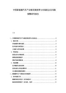 中国新能源汽车产业链发展前景与市场机会及风险预警研究报告