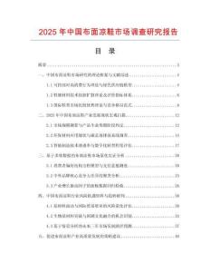 2025年中国布面凉鞋市场调查研究报告