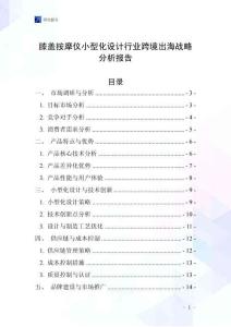 膝蓋按摩儀小型化設計行業跨境出海戰略分析報告