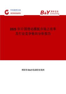 2025年中國滑動模板市場占有率及行業競爭格局分析報告