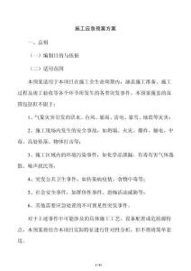 施工应急预案方案