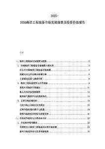 2025-2030海洋工程装备市场发展前景及投资价值报告