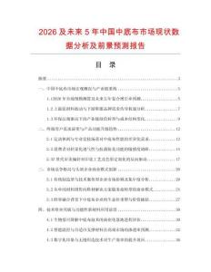 2026及未來5年中國中底布市場現(xiàn)狀數(shù)據(jù)分析及前景預測報告