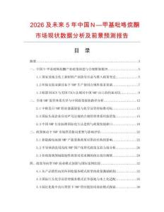 2026及未來5年中國Ｎ—甲基吡咯烷酮市場現狀數據分析及前景預測報告