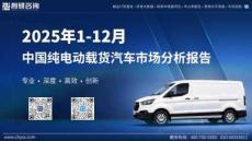 2025年1-12月中國純電動載貨汽車市場分析報告