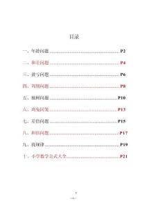 小學(xué)數(shù)學(xué)45道母題萬能答題模版（答案版）