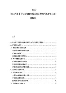 2025-2030汽車電子行業智能車載系統開發與汽車智能化發展報告