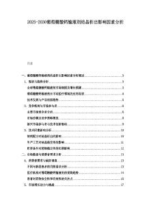 2025-2030葡萄糖酸鈣輸液劑結(jié)晶析出影響因素分析