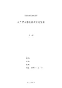 安全标准化系统文件生产安全事故综合应急预案