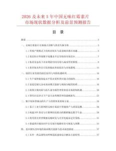 2026及未来5年中国无味红霉素片市场现状数据分析及前景预测报告