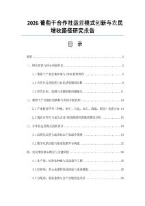 2026葡萄干合作社运营模式创新与农民增收路径研究报告