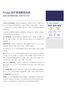 Alpha因子跟蹤月報(2026年6月)：fimage因子各域表現出色