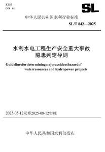 SLT842-2025水利水电工程生产安全重大事故隐患判定导则