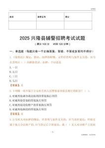 2025興隆輔警試題