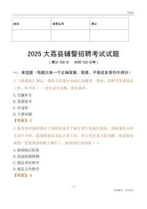 2025大荔輔警試題