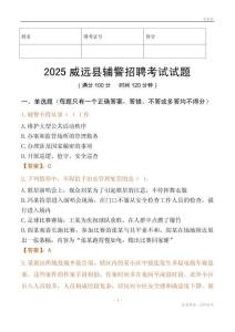 2025威遠輔警試題