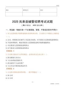 2025嵐皋輔警試題