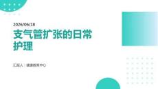 支气管扩张的日常护理