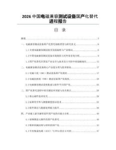 2026中國電磁兼容測試設備國產化替代進程報告