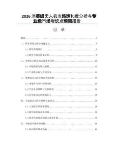 2026消费级无人机市场饱和度分析与专业级市场增长点预测报告