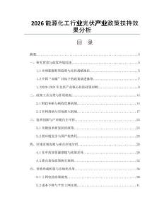 2026能源化工行业光伏产业政策扶持效果分析