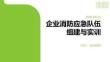 企业消防应急队伍组建与实训