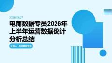 電商數據專員2026年上半年運營數據統計分析總結