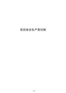 項目安全生產責任制
