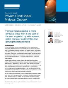 摩根士丹利-私募信貸 2026 年年中展望 Private Credit 2026 Midyear Outlook