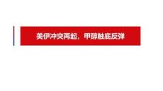 美伊沖突再起，甲醇觸底反彈