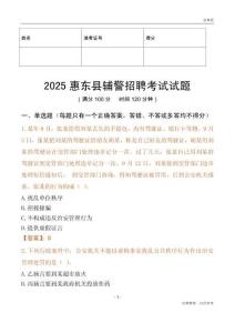 2025惠東輔警試題