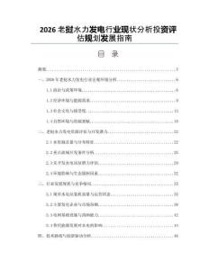 2026老挝水力发电行业现状分析投资评估规划发展指南