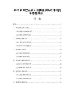 2026新茶飲品牌入侵傳統(tǒng)酸奶市場的競爭態(tài)勢評估