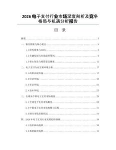 2026電子支付行業(yè)市場深度剖析及競爭格局與機(jī)遇分析報告