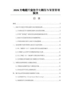 2026充電樁行業數字化轉型與智慧管理實踐